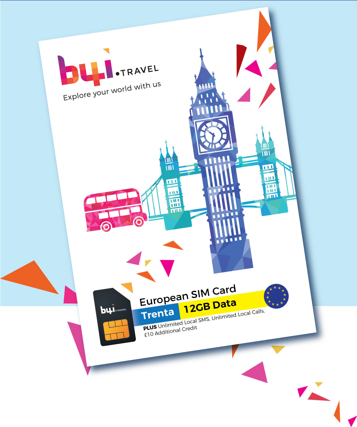 European travel sim - trenta package img